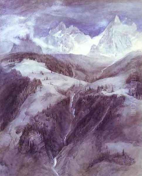 Cascade de la Folie Oil Painting by John Ruskin