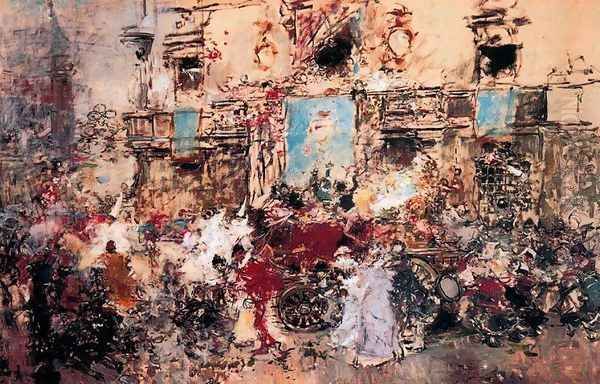 Carnaval romano Oil Painting by Jose Benlliure Y Gil