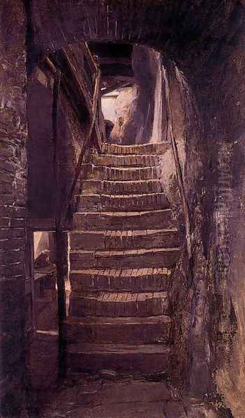 Escalera del convento de las carceles, Asis Oil Painting by Jose Benlliure Y Gil