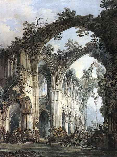 Inside of Tintern Abbey Oil Painting by Joseph Mallord William Turner