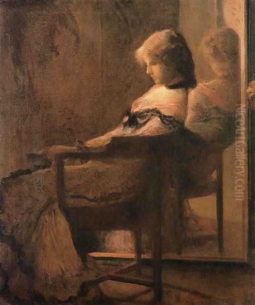 Reflections Oil Painting by Joseph Rodefer DeCamp