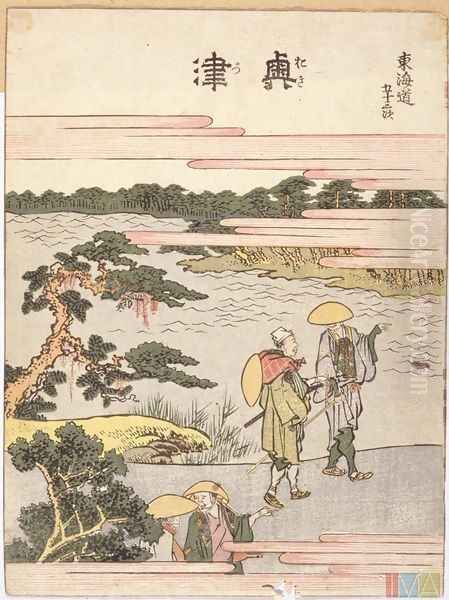 No. 6 Tokaido Road Series No. 6 Tokaido Road Series Oil Painting by Katsushika Hokusai