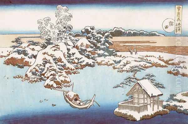 Sumida River (Sumida) Oil Painting by Katsushika Hokusai