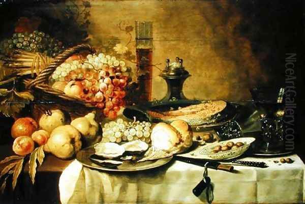 Still Life 2 Oil Painting by Pieter Claesz.