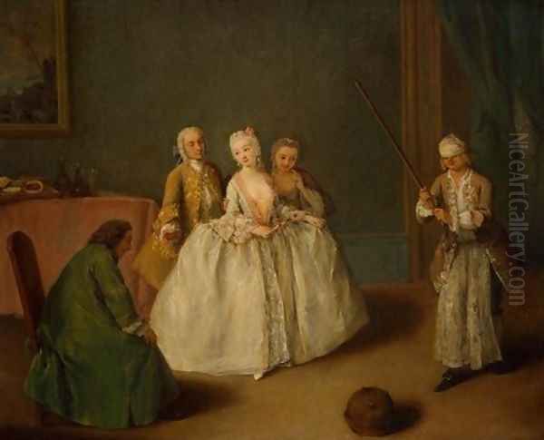 The Game of the Cooking Pot Oil Painting by Pietro Longhi