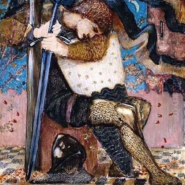 Arthur with Excalibur Oil Painting by Sir Edward Coley Burne-Jones