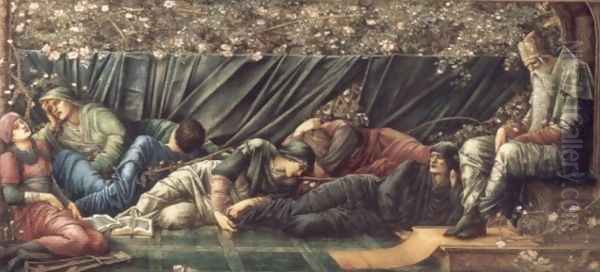 Council Chamber Oil Painting by Sir Edward Coley Burne-Jones