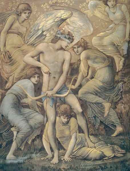 Cupid's Hunting Fields 2 Oil Painting by Sir Edward Coley Burne-Jones