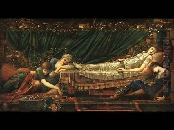 Sleeping Beauty 2 Oil Painting by Sir Edward Coley Burne-Jones