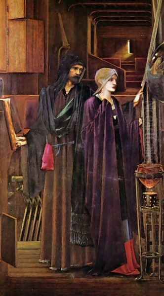 The Wizard 2 Oil Painting by Sir Edward Coley Burne-Jones