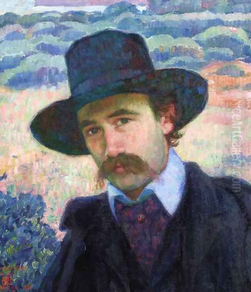 Andre Gide at Jersey Oil Painting by Theo van Rysselberghe