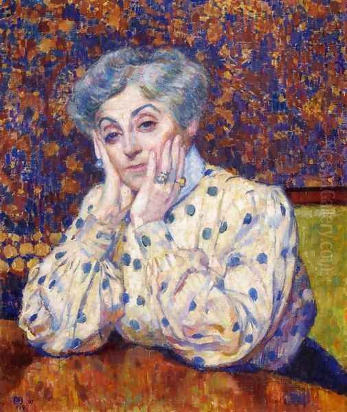 Madame Theo van Rysselberghe Oil Painting by Theo van Rysselberghe