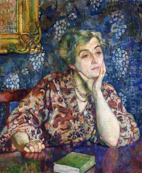 Maria van Rysselberghe in Jersey Oil Painting by Theo van Rysselberghe