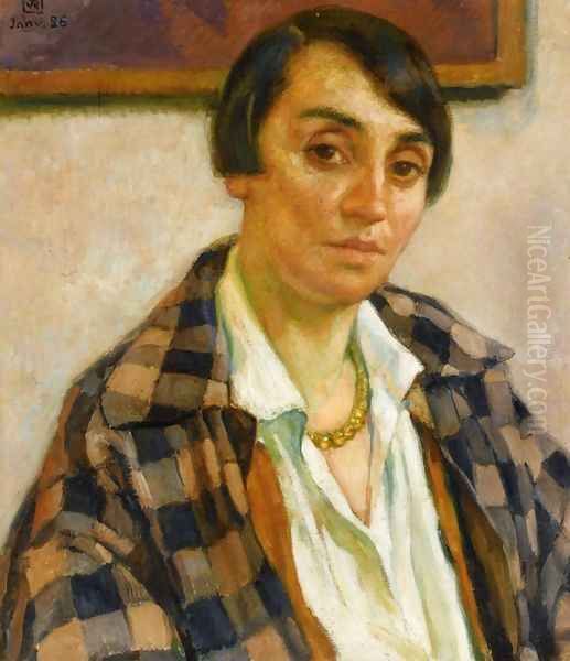 Portrait of Elizabeth van Rysselberghe I Oil Painting by Theo van Rysselberghe