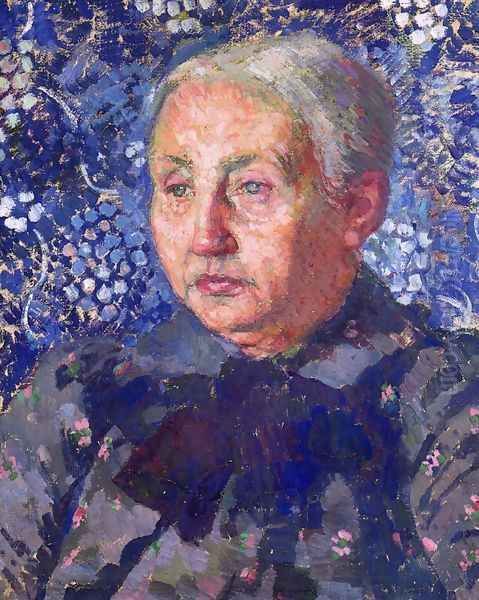 Portrait of Madame Monnon, the Artist's Mother-in-Law Oil Painting by Theo van Rysselberghe