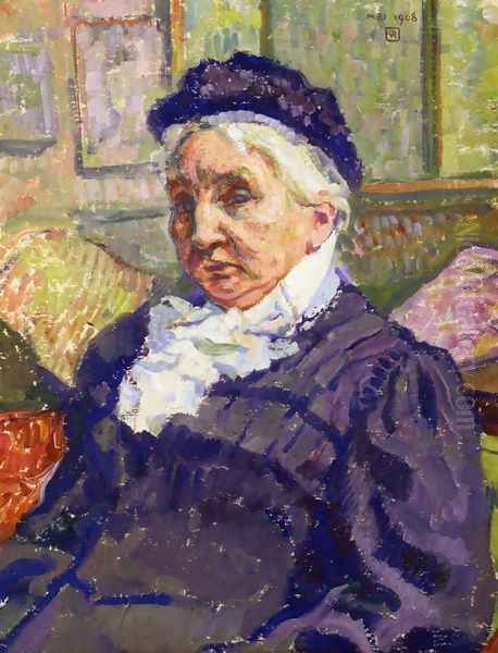 Portrait of Madame Monnon Oil Painting by Theo van Rysselberghe