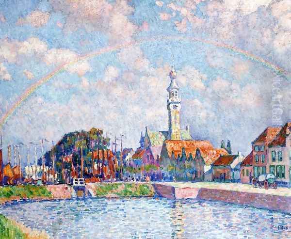 Rainbow over Veere Oil Painting by Theo van Rysselberghe