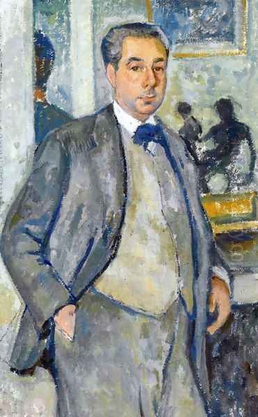 Roger Martin du Gard Oil Painting by Theo van Rysselberghe