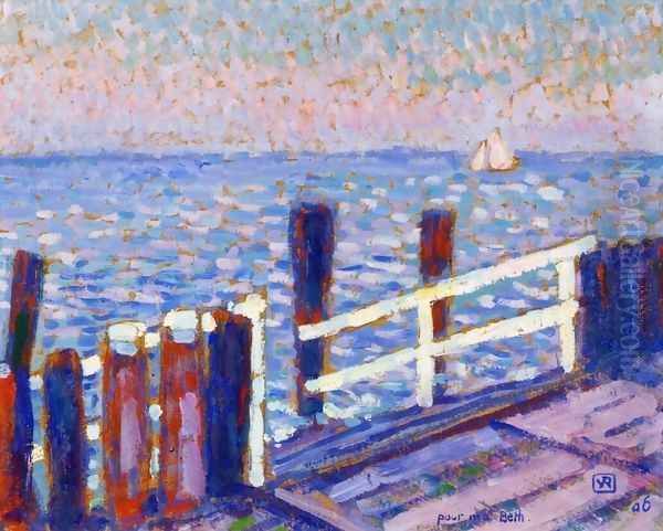 The Jetty Oil Painting by Theo van Rysselberghe