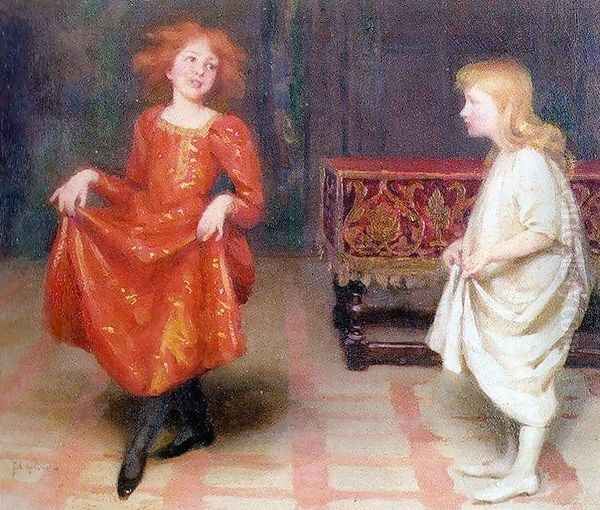 The Dancing Lesson Oil Painting by Thomas Cooper Gotch