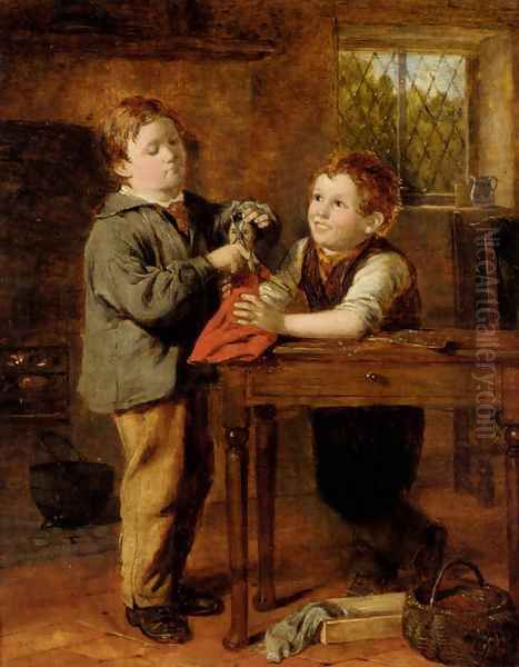 The Young Barber Oil Painting by William Hemsley