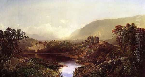 Mountain Landscape, New York State Oil Painting by William Louis Sonntag