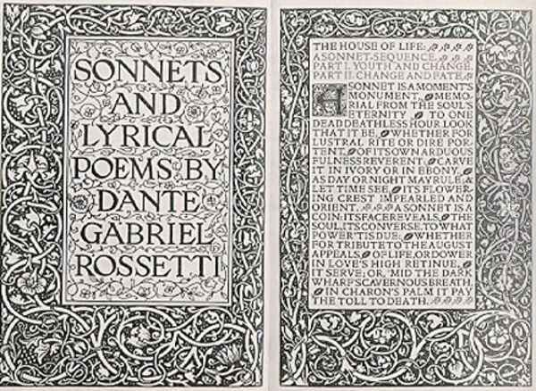 Book Illustration Sonnets and Lyrical Poems Oil Painting by William Morris