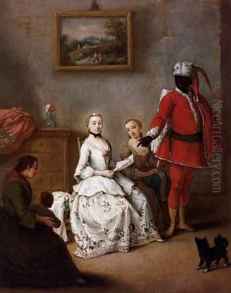 The Letter of the Moor Oil Painting by Pietro Longhi