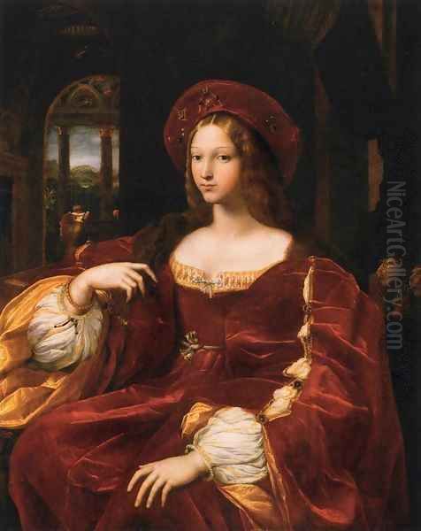 Portrait of Dona Isabel de Requesens, Vice-Queen of Naples Oil Painting by Raffaelo Sanzio