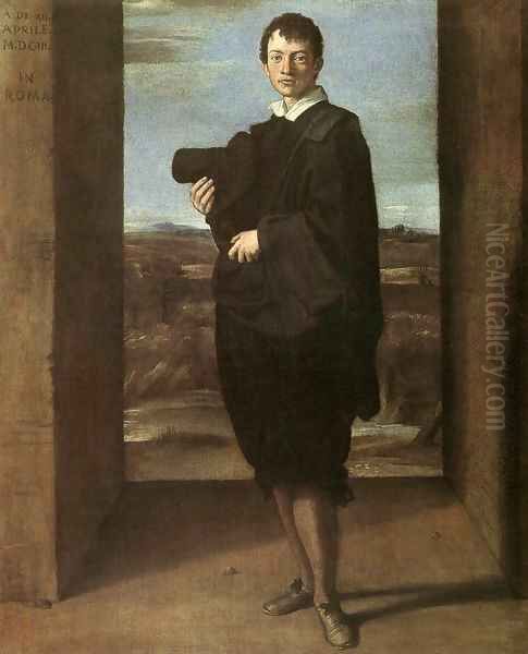 Portrait of a Young Man Oil Painting by Domenico Zampieri (Domenichino)