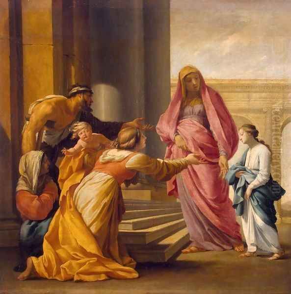 Presentation of the Virgin Oil Painting by Eustache Le Sueur