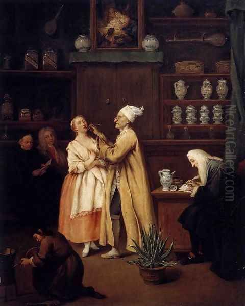 The Apothecary Oil Painting by Pietro Longhi