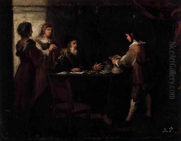 The Prodigal Son Receives His Rightful Inheritance Oil Painting by Bartolome Esteban Murillo