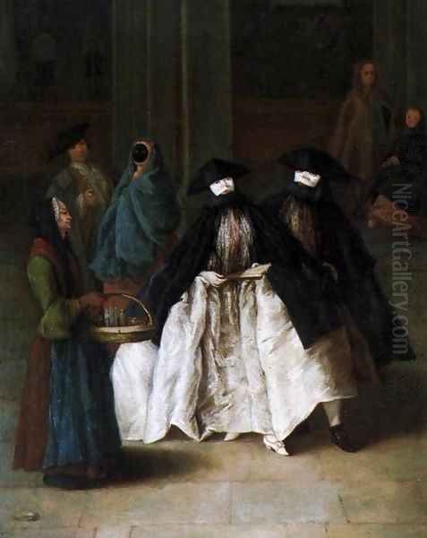 The Scent-Seller Oil Painting by Pietro Longhi