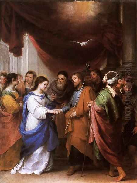 Marriage of the Virgin Oil Painting by Bartolome Esteban Murillo