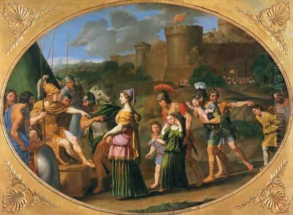 Timoclea Captive Brought before Alexander Oil Painting by Domenico Zampieri (Domenichino)