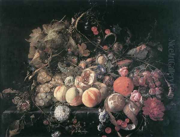 Still-Life with Flowers and Fruit Oil Painting by Cornelis De Heem