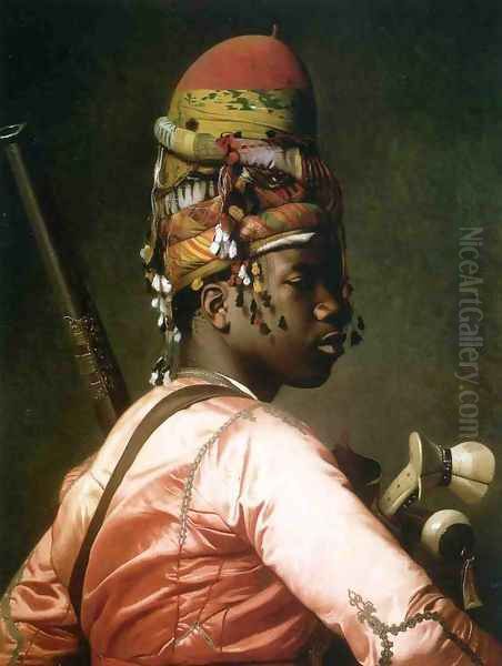 Black Bashi Bazouk Oil Painting by Jean-Leon Gerome