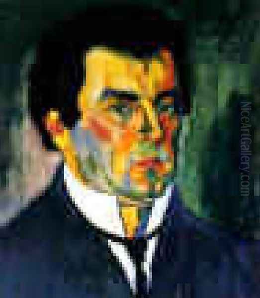 Self Portrait Oil Painting by Kazimir Severinovich Malevich