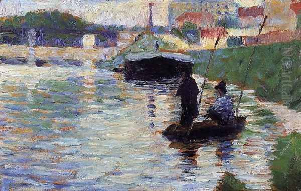 The Bridge View Of The Seine Oil Painting by Georges Seurat