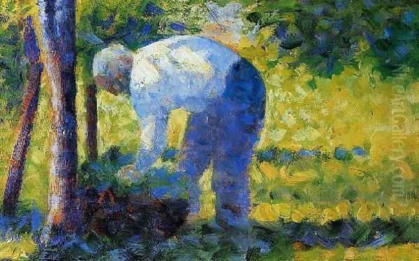 The Gardener Oil Painting by Georges Seurat