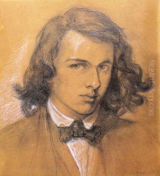 Self Portrait Oil Painting by Dante Gabriel Rossetti