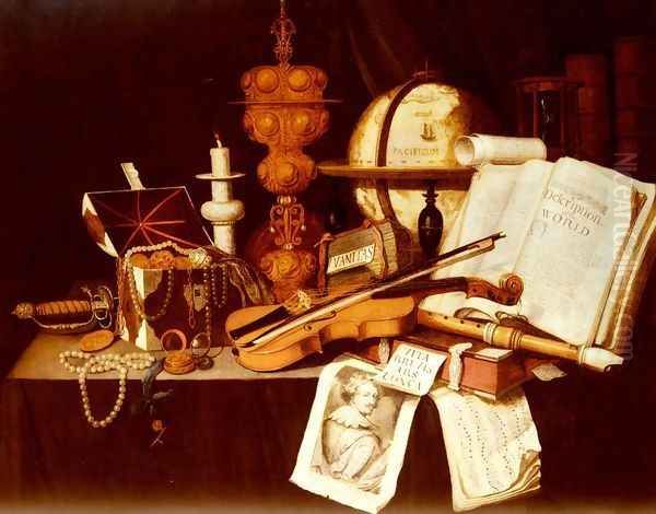 Vanitas Still Life Oil Painting by Edwart Collier