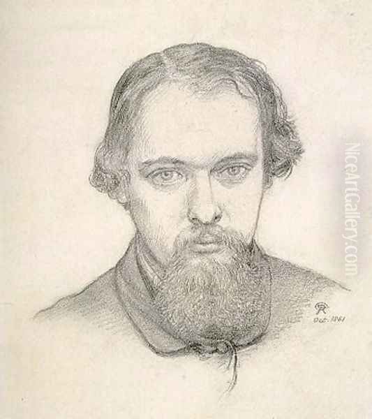 Self Portrait 2 Oil Painting by Dante Gabriel Rossetti