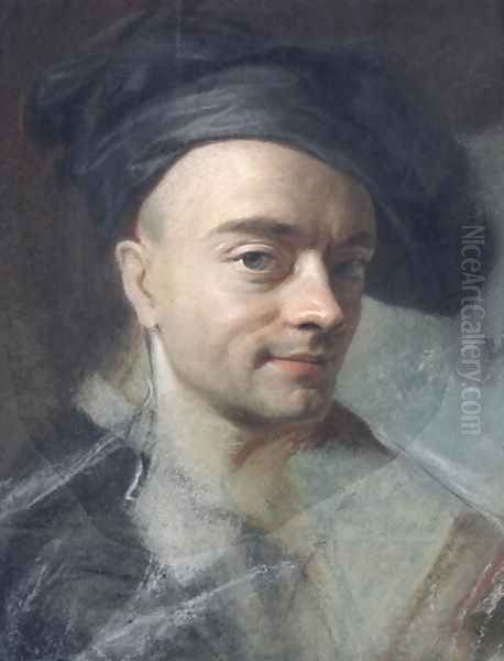 Self Portrait Oil Painting by Maurice Quentin de La Tour