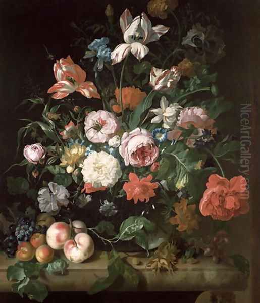 Still life with flowers Oil Painting by Rachel Ruysch