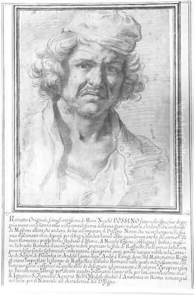 Self Portrait Oil Painting by Nicolas Poussin