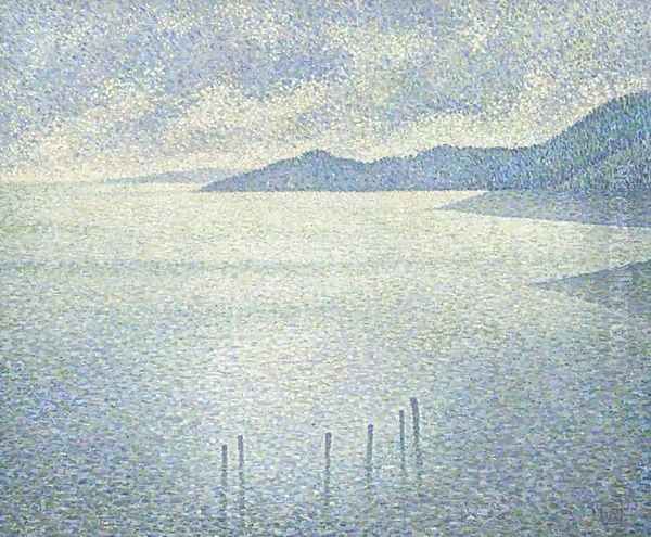 A Coastal Scene Oil Painting by Theo van Rysselberghe