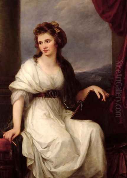 Self Portrait 2 Oil Painting by Angelica Kauffmann