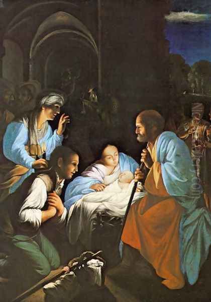 The Birth of Christ Oil Painting by Carlo Saraceni